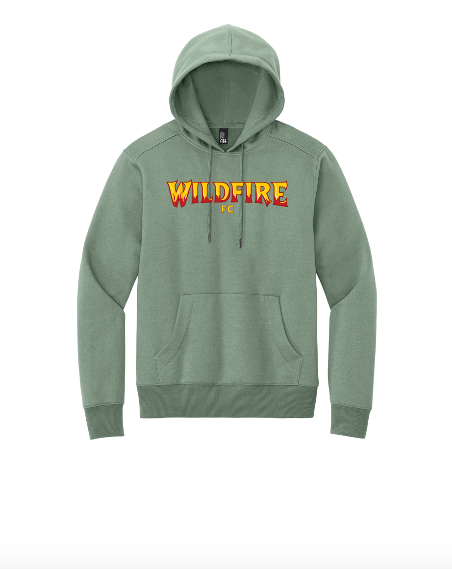 WF Printed Fire Font Hoodie